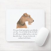 Airedale, Welsh, Lakeland Terrier Keepslag Muismat (Met muis)