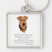 Airedale, Welsh, Lakeland Terrier Keepslag Sleutelhanger (Voorkant)
