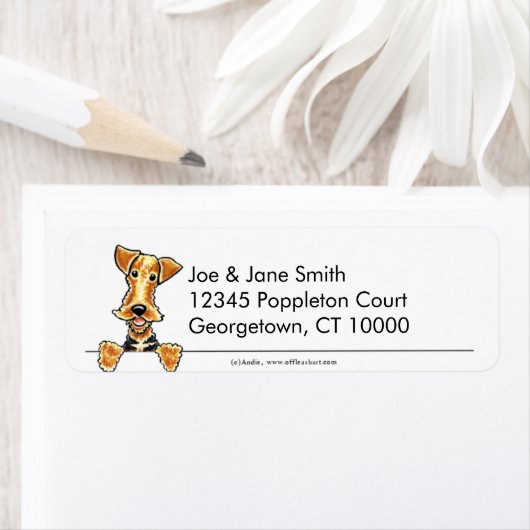 Airedale Welsh Terrier Clean & Simple Etiket (Insitu)