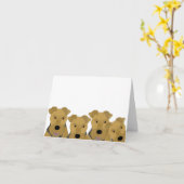 Airedale Wenskaart Kaart (Gele Bloem)