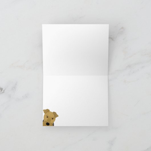 Airedale Wenskaart Kaart (Binnen)