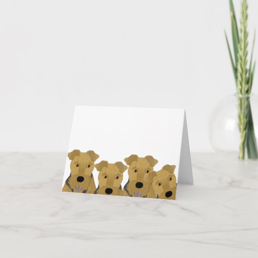 Airedale Wenskaart Kaart (Voorkant)