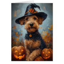 Airedale Witch Halloween