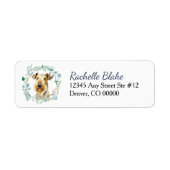 Airedale Wreath Return Address Etiket (Voorkant)