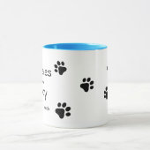 Airedales Make Me Happy met all over poot print Mok (Midden)