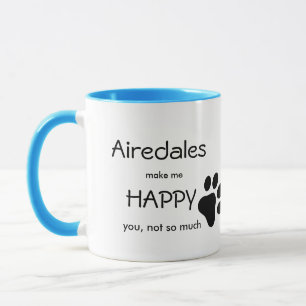 Airedales maken me gelukkig mok