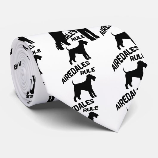 Airedales Rule Stropdas (Opgerold)