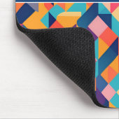 Airedoodle geometrisch kleurrijk gepersonaliseerd  muismat (Hoek)