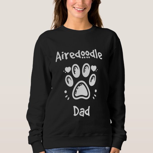 Airedoodle vader Airedale Poodle Mix hond eigenaar Trui (Voorkant)