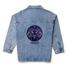 Aires Ram Zodiac Sign Design Denim Jas