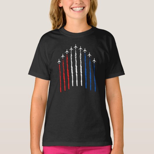 Airforce Overvlucht 4 juli T-shirt (Voorkant)