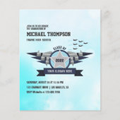 Airforce thema Graduation Party Foto uitnodiging Flyer (Voorkant)