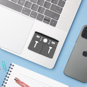 Airfryer Sticker (Laptop met iPhone)