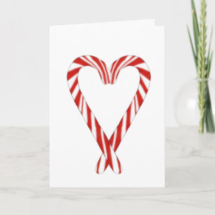 Airgebruste Kerstkaart met Hart van Suikerstok  Kaart