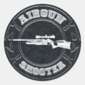 Airgun-schutter Ronde Sticker (Voorkant)