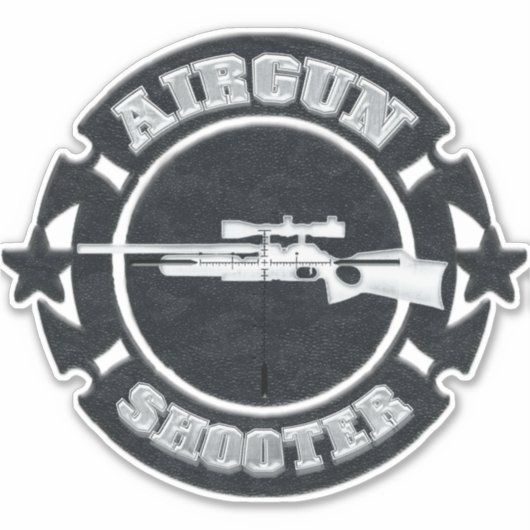 Airgun-schutter Sticker (Voorkant)