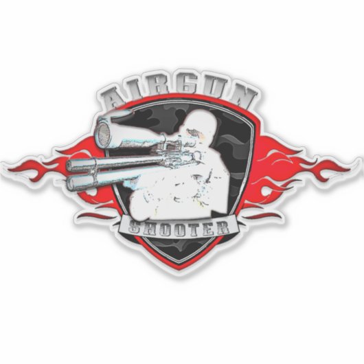 Airgun schutter Sticker (Voorkant)