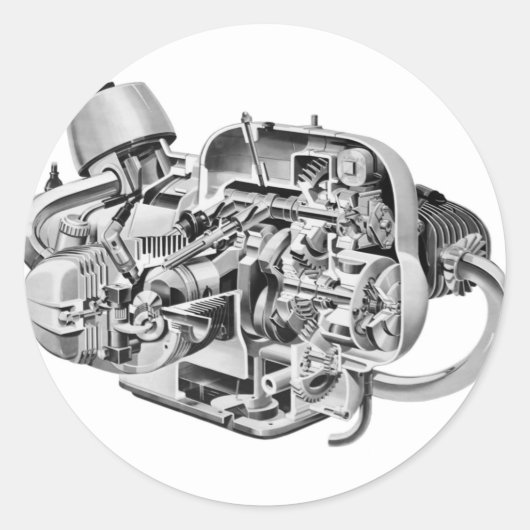 Airhead Cutaway Ronde Sticker (Voorkant)
