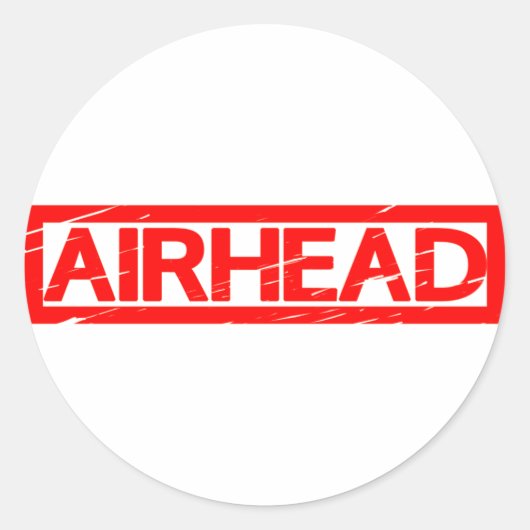 Airhead Stamp Ronde Sticker (Voorkant)