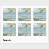 Airlie Beach Australia. 1998 Vierkante Sticker (Vel)
