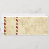 Airline Boarding Pass Ticket Weddenschap Kaart (Achterkant)