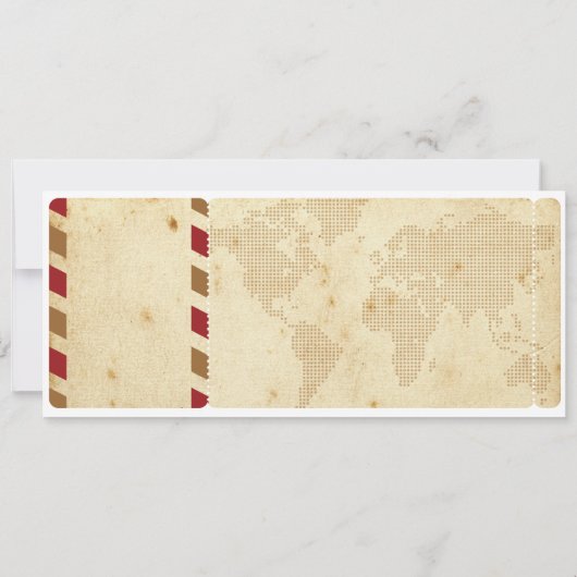 Airline Boarding Pass Ticket Weddenschap Kaart (Achterkant)