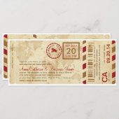 Airline Boarding Pass Ticket Weddenschap Kaart (Voorkant / Achterkant)