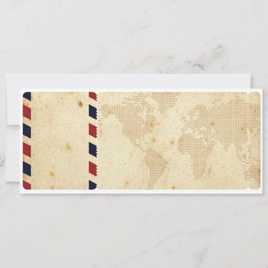 Airline Boarding Pass Ticket Weddenschap Kaart (Achterkant)