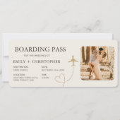 Airline Boarding Pass Ticket Wedding (Voorkant)