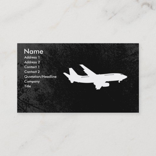 Airline Business Card-sjabloon Visitekaartje (Voorkant)