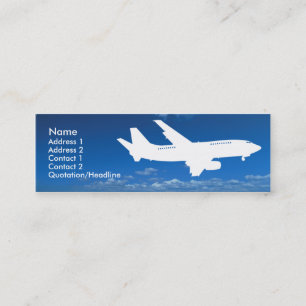 Airline Industry Business Card-sjabloon Mini Visitekaartje