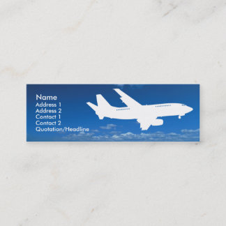 Airline Industry Business Card-sjabloon Mini Visitekaartje