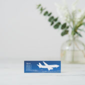 Airline Industry Business Card-sjabloon Mini Visitekaartje (Staand voorkant)
