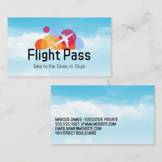 Airline Logo | Flight Visitekaartje (Voorkant / Achterkant)