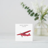 Airline Pilot Airplane QR-code Sociale media Vierkante Visitekaartje (Staand voorkant)