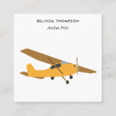 Airline Pilot Airplane QR-code Sociale media Vierkante Visitekaartje (Voorkant)