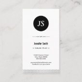 Airline Pilot - Clean Black White Visitekaartje (Voorkant)