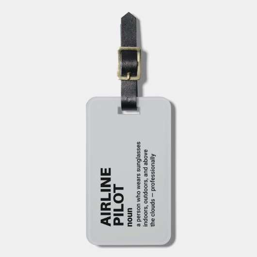 Airline Pilot Definition Travel Label Bagagelabel (Voorkant verticaal)