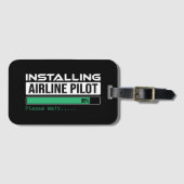Airline PIlot Loading Funny Pilot Student Bagagelabel (Voorkant (horizontaal))