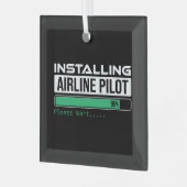 Airline PIlot Loading Funny Pilot Student Glas Ornament (Voorkant links)