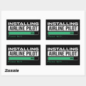 Airline PIlot Loading Funny Pilot Student Rechthoekige Sticker (Vel)