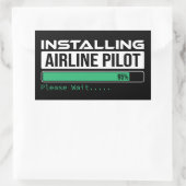 Airline PIlot Loading Funny Pilot Student Rechthoekige Sticker (Tas)
