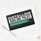 Airline PIlot Loading Funny Pilot Student Rechthoekige Sticker (Envelop)