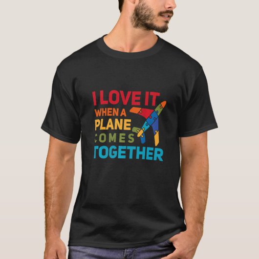 Airline Pilot Pun Plane Comes Together Aircraft Pi T-shirt (Voorkant)