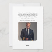 Airline Pilot Retirement Photo Flight Crew Message Feestdagenkaart (Achterkant)