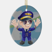Airline Pilot - SRF Keramisch Ornament (Rechts)
