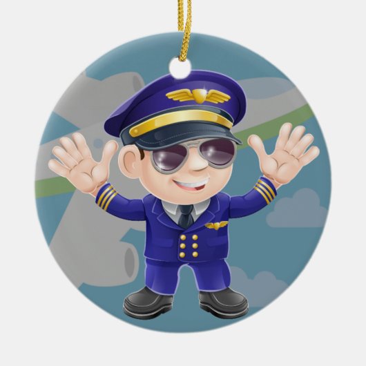 Airline Pilot - SRF Keramisch Ornament (Voorkant)