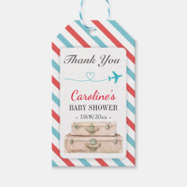 Airline Reizen Baby shower Sprinkle Gift Favor Tag Cadeaulabel