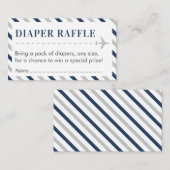 Airline Reizen Luier Raffle Ticket Baby shower Informatiekaartje (Voorkant / Achterkant)