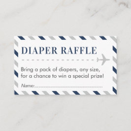 Airline Reizen Luier Raffle Ticket Baby shower Informatiekaartje